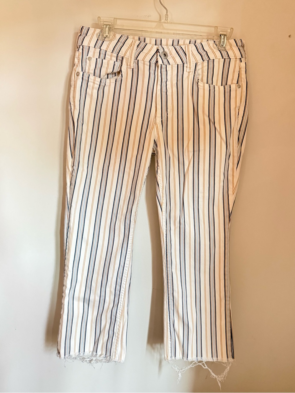 High Rise Boot Cut Stripped Pants